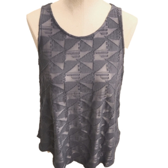 WOMENS sheer bluish gray tank by Susina size Small. - Picture 1 of 13
